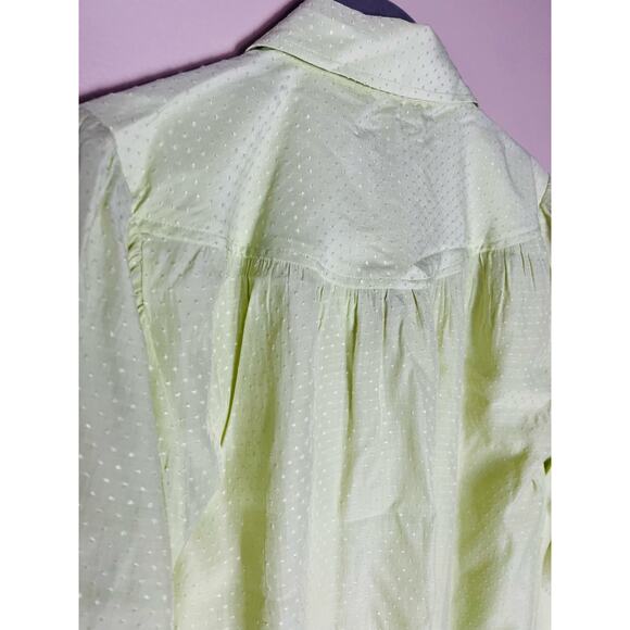 Ann Taylor Factory lime green button down shirt size S - Picture 9 of 9